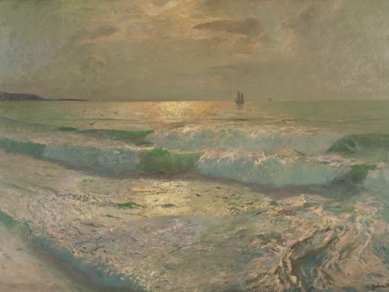 1864-Albert Julius Olsson - Vista costiera da St. Luce sull'Oceano Atlantico
